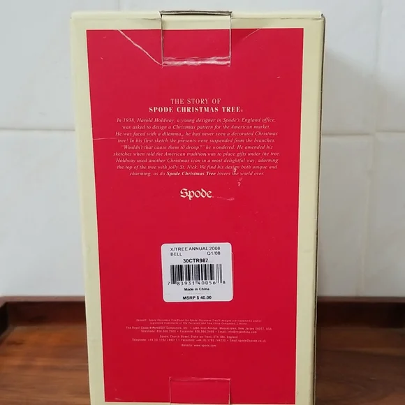 Spode 2008 Ceramic Christmas Tree Collectible Bell - Picture 6 of 6